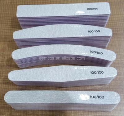 China Factory Price Wholesale Sanding Nail File 150/150 100/180 Buffer Professional Gray for sale