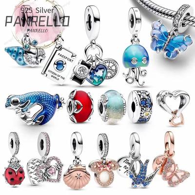 China 2023 New 925 TRENDY Silver Crab Jellyfish 792698C01 Charm Original Mother's Day Fit Pandorares Bracelet Necklace Butterfly PEND for sale