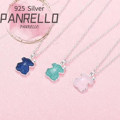 China Vintage High Quality Wholesale 925 Silver Touses Bear Necklace Jewelry Couples Gifts for sale