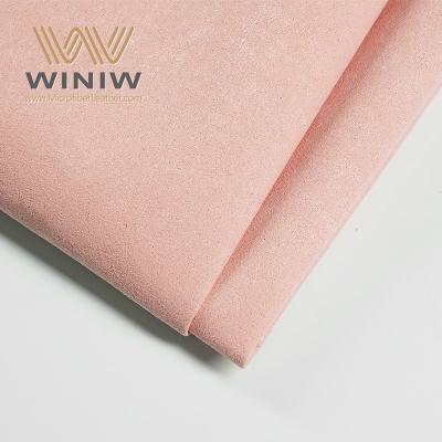 China 0.4mm Pink Micro Suede Synthetic Suede Vegan Leather Jewelry Box Covering Material for sale