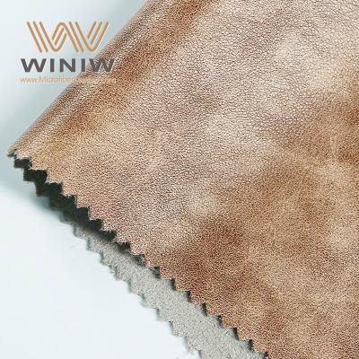 China Superb Durability Microfiber PU Faux Leather Womens Clothes Making Material for sale