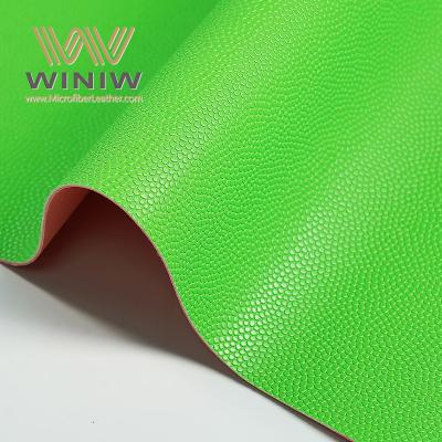 China Green High Elastic PU Synthetic Leather Football Making Material for sale