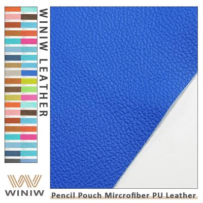 China 0.4mm Farbstabilität Bleistift Tasche Polyester Mikrofiber Herstellungsmaterial zu verkaufen