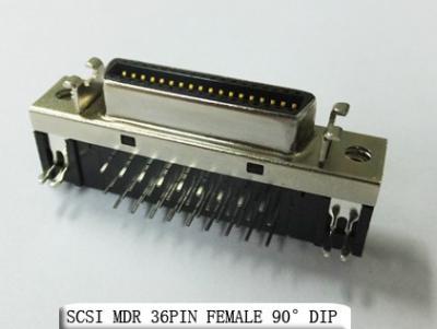 China Scsi Mdr 68 Speld 36 Pin Female Electrical Connectors 90 Graadonderdompeling Te koop