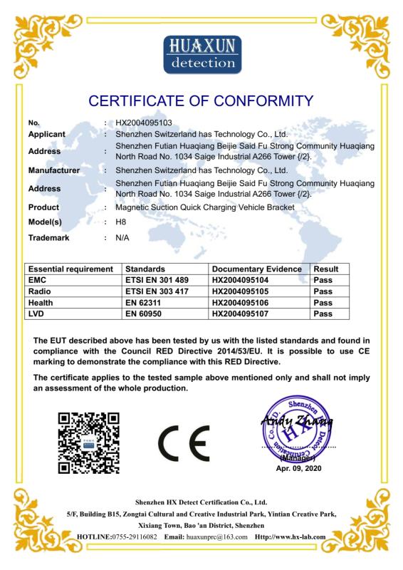 CE - Shenzhen Reeshine Electronic Technology Co., Ltd.