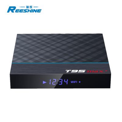 China 8K plus t95 max wireless tvbox T95 max+ quad core amlogic android9.0 newest chipset HD TV box S905X3 OS max for sale