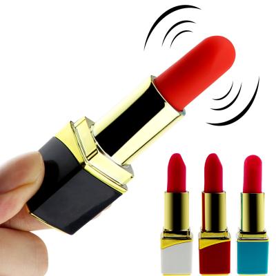 China Silicone+ABS Lipstick Appearance Rechargeable Vaginal Masturbation Egg Toy Vibration Vibration Masturbation Adult AV Stick for sale