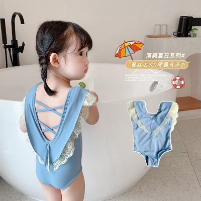 China Solid One Shoulder Ruffle Foreign Trade Children's One-Piece Wear Amazon 2021 QUICK DRY Popular Printed Swimsuit Women's One-Piece Wear for sale