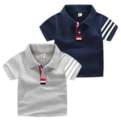 China Breathable Boys Polo 2-7T Brand Kids Shorts Sleeves T-shirts High Quality Shirt Cotton T-shirt Kids Stitches Summer Kid Clothes for sale