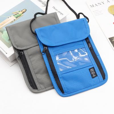 China Waterproof Travel Wallet Secure RFlD Blocking Passport Holder with Adjustable Neck Strap, Durable Zipper - ID Protection Cover for sale