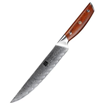 China 67 Layers Durable Damascus High Quality Carving Knife With Rosewood Handle for sale