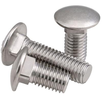 China Stainless Steel M6 - M20 Stainless Steel A2 A4 DIN 603 Carriage Bolts Round Cup Head Square Neck Bolts for sale