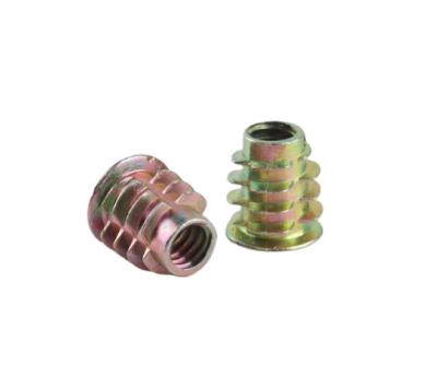 China Heavy Industry Zinc Alloy Furniture Nuts Hex Wood Socket M4 M5 M6 M8 M10 Threaded Insert Wood Nuts for sale