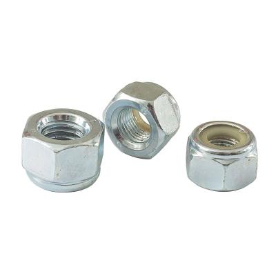 China General Industry M3 - M24 Steel Galvanized DIN 982 Thick Hex Lock Nuts With Nylon Insert Nylock Nuts for sale