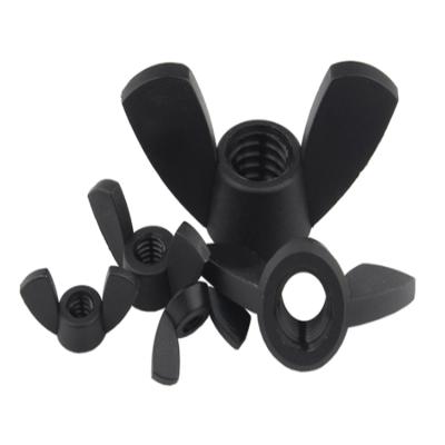 China General Industry Butterfly Nuts Thumb Wing Nuts Black Nylon Plastic Wing Nuts Horn Shaped Nuts for sale