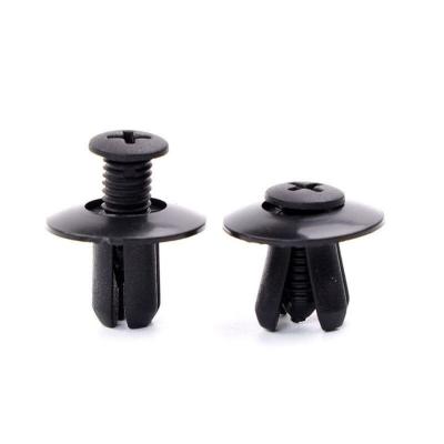 China Automotive Parts 8mm Plastic Rivet Fasteners Body Fastener Auto Push Clip For Car Bumper for sale