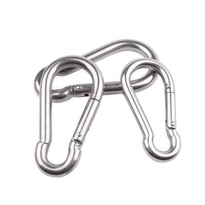 China Hot Spring Main Chain 304 Stainless Steel Heavy Industry Sale Snap Hook Mounting Carabiner Hook for sale