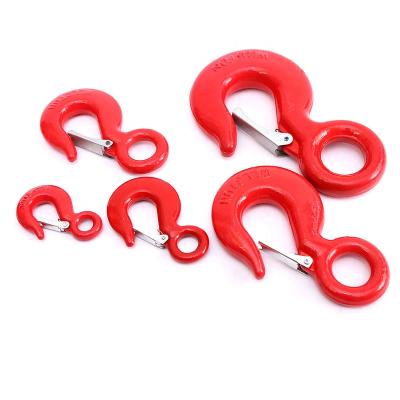 China Standard Grade 80 0.5T - 15T Eye Sling Heavy Industry 320 A/C US Hooks With Safety Catch for sale