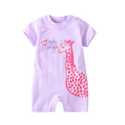 China Casual Hot Selling For Newborns Wholesale Short Sleeve O-Neck Pattern Daily Life Animal Baby Clothes for sale