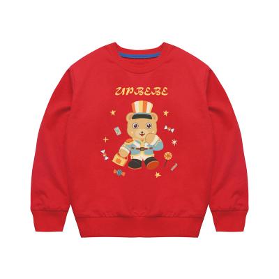 China Cheapest Custome Factory Price Autumn Breathable O-Neck Cartoon Spring Animal Pattern Printed Cute Cotton Children Pullover Sweatshirt for sale