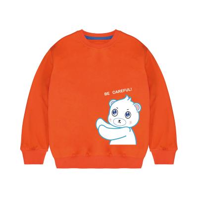 China Loose Breathable Sale Many Colors Sweater Cartoon Pattern Autumn Spring Printed Knitted Casual Orange Children's Sweatshirt for sale