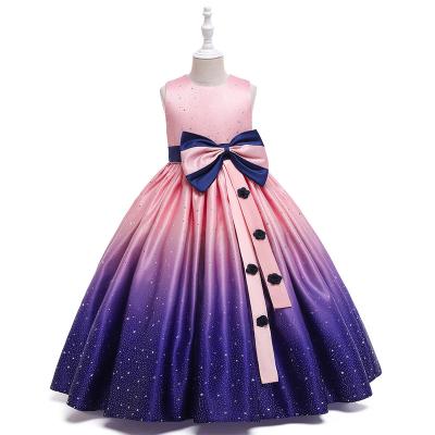 China 2022 New Arrival Style Cotton Classic Sleeveless Bow Decoration Cotton Anti-wrinkle Girl Wedding Dress for sale