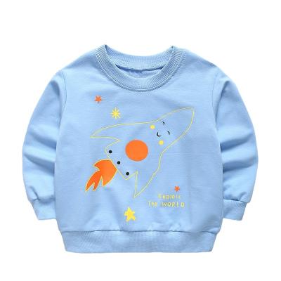 China Factory Custom Wholesale Autumn Breathable Printed Polyester Thick Pullover Cotton Baby Hoodies Solid Sweatshirts for sale