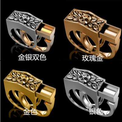 China FASHIONABLE Colorful Huitan Skull Punk Ring For Men's Unique Style Hip Hop Men's Rings Fashion New Big Size 6-13 Mens Male for sale