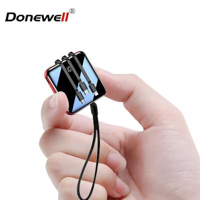 China High Quality Portable Cell Phone Tablet MP3 GPS Factory Polymer Battery 10000 Mah Mobile Charger Power Bank with 3 in 1 Cable for sale