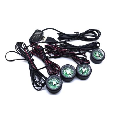 China Size Quality PVC A10 Design Car LED Atmosphere Decorative Light USB Charging Unique Modification Free Wiring Colorful Noise Controlled Atmosphere for sale