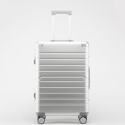 China Hot Selling Shell Trolley Luggage 2019 Fashionable Tough Suitcase 20 Inch Full Aluminum Carry On Aluminum Travel Luggage Trolley Baggage for sale