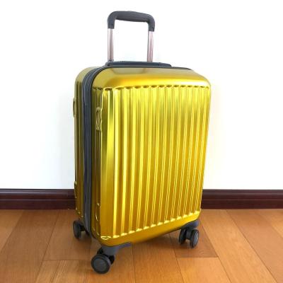 China Fashion Hard Shell Trolley Luggage Spinner ABS PC PET Suitcase Customized Logo with TSA Lock ABS Trolley Suitcase for sale