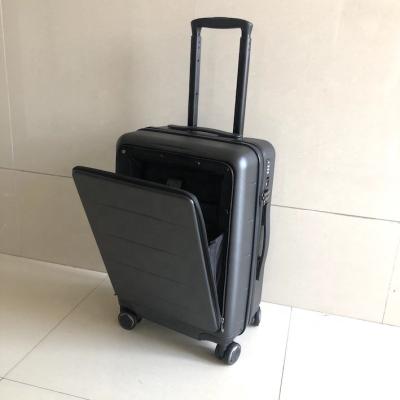 China Fashionable Shell Trolley Luggage Very Hard Smart Suitcase Your Personal Baggage Set Carry-on With Pocket for sale