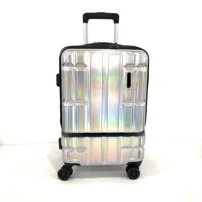 China Fashionable Shell Trolley Luggage Colorroad SCS BSCI Factory Hard Case Luggage Trolley Bags 100% Recycled RPT PET ABS PC Luggage Trolley Bags Travel Luggage Bags luggage for sale