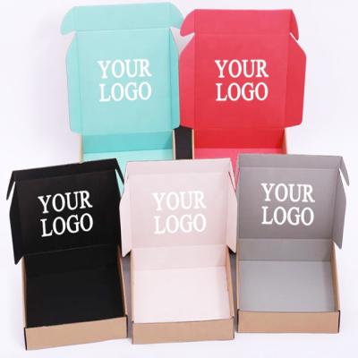 China Recycled Materials Logo Good Price High Quality Custom Printed Corrugated Clothing Kraft Mailer Mailer Box for sale