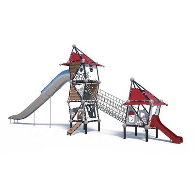 China Unwind New Design Stainless Steel Tube Slide Playground Equipment Outdoor Custom PE Board Climbing for sale