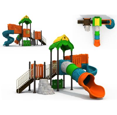 China 2020 Fashion Entertainment Outdoor Playground Plastic Kids Large Plastic Slide For Sale for sale