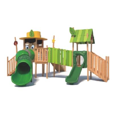 China Strengthen Body and Cultivate Children's Outdoor Sports Capacity Cartoon Outdoor Wooden Slide Hot Selling Outdoor Playground Equipment for sale