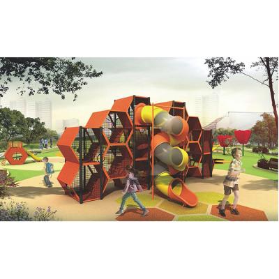 China Kindergarten Outdoor Playground Park Plant Petal Slide Combination Slide Park for sale