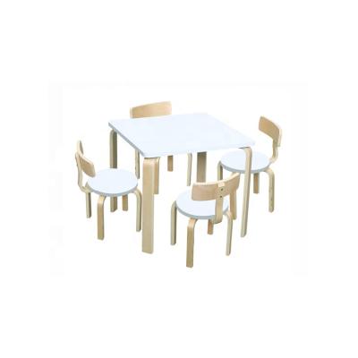 China Professionally made eco-friendly wooden chair and table set for kids for sale