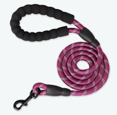 China Factory Supply Custom Handmade Round Ombre Rope Nylon Dog Leash for sale