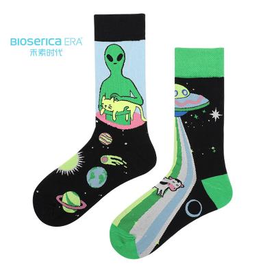 China Other Wholesale Happy Happy Fun Socks Bioserica Era Socks Funny Unisex Custom Print Socks for sale