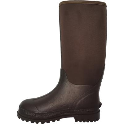 China CUSHIONING High Quality Brown Waterproof, Non-slip, Breathable and Comfortable Rubber Tube Men's Neoprene Rain Boots for sale