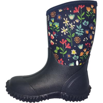 China 2021 Anti-odor Children's Cute Noise Printed Neoprene Rain Boots Waterproof Rubber Boots For Kids for sale