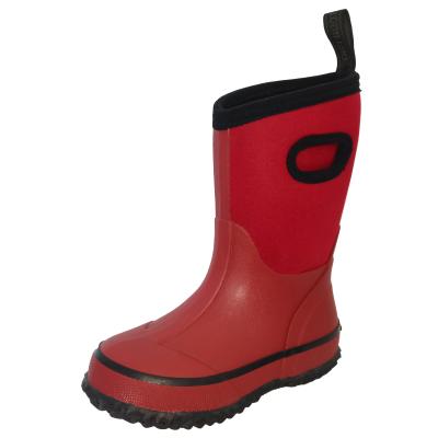 China 2021 new fashion children's fashion trend neoprene rain boots waterproof and non-slip rubber boots for children and teenagers for sale