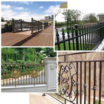 China Rot Proof Decorative Wrought Iron Elements Accessories Wrought Iron Fence Steel Fence For Outdoor Fence And Garden for sale