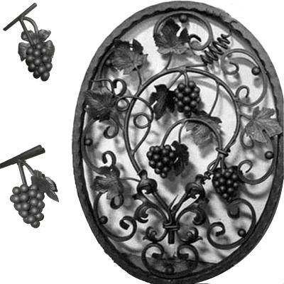 China Sustainable Grape Sheet Metal Wrought Iron Ornamental Grape For Gates Fencing for sale