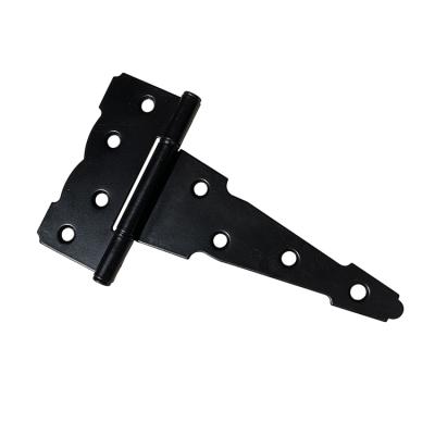 China Contemporary High Quality Decorative Heavy Duty 6 Steel Gate Black T Hinge Barrier for sale