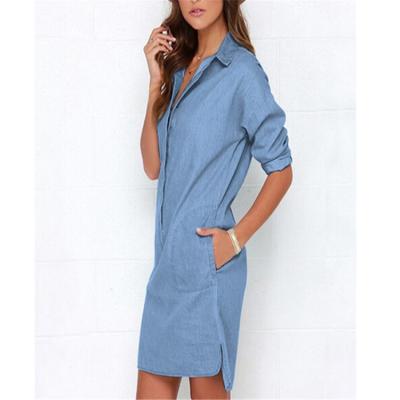 China Factory Design Breathable Custom Denim Shirts Latest Casual Dress Shirts For Women for sale