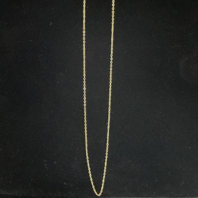 China Sterling Silver Gold Plated Round Cable Fast Delivery Chain Necklace For Women for sale